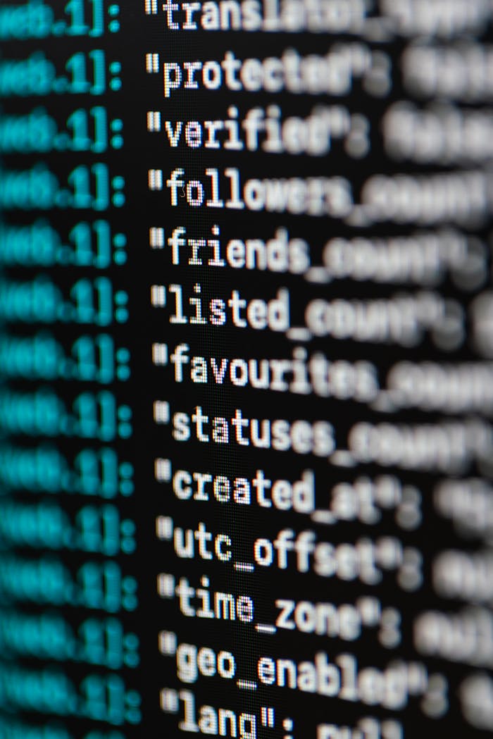 our-services-1 Extreme close-up of computer code displaying various programming terms and elements.